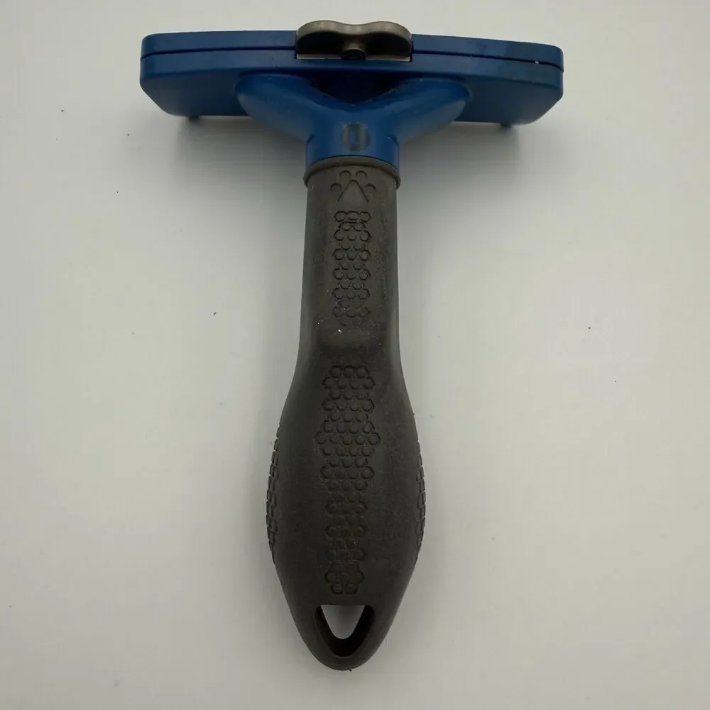 Authentic FURminator Undercoat deShedding Tool Large Dog Blue Brush FURejector